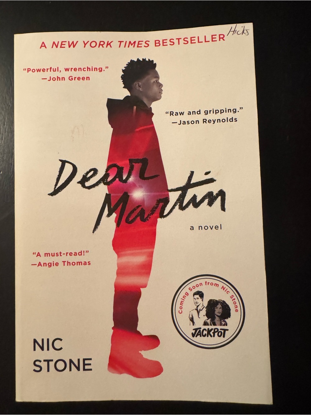 Dear Martin by Nic Stone — Cream & Red Cover